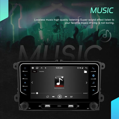 For Volkswagen Android 15 7 inch Wireless CarPlay Car Player Central Control Navigation Machine, Standard, Standard+AHD+Microphone