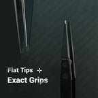 2uul TW32 Black K Flat Tip ESD-Safe Ceramic Tweezers, 2uul TW32