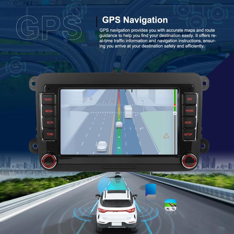For Volkswagen Android 15 7 inch Horizontal Screen Car Player Car Central Control Navigation, Standard, Standard+AHD+Microphone