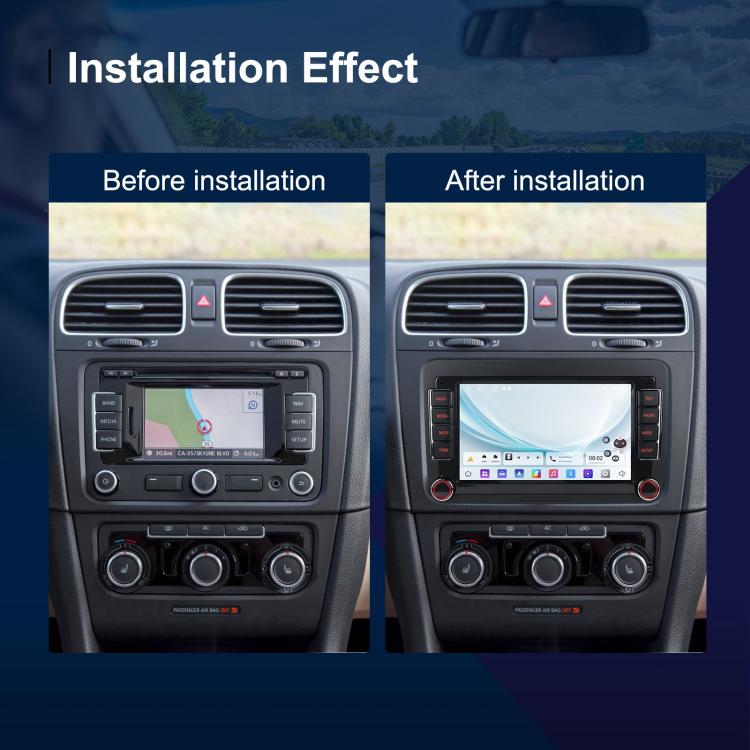 For Volkswagen Android 15 7 inch Horizontal Screen Car Player Car Central Control Navigation, Standard, Standard+AHD+Microphone