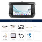 For Volkswagen Android 15 7 inch Horizontal Screen Car Player Car Central Control Navigation with Dual USB Ports, Standard, Standard+AHD+Microphone