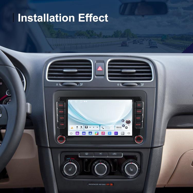 For Volkswagen Android 15 7 inch Horizontal Screen Car Player Car Central Control Navigation with Dual USB Ports, Standard, Standard+AHD+Microphone
