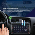 For Volkswagen Android 15 7 inch Horizontal Screen Car Player Car Central Control Navigation with Dual USB Ports, Standard, Standard+AHD+Microphone