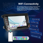 For Volkswagen Android 15 7 inch Horizontal Screen Car Player Car Central Control Navigation with Dual USB Ports, Standard, Standard+AHD+Microphone