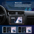 For Volkswagen Android 15 7 inch Horizontal Screen Car Player Car Central Control Navigation with Dual USB Ports, Standard, Standard+AHD+Microphone