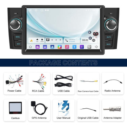 For Fiat Punto 2005-2009 Android 15 7 inch 4G+64G Car Central Control Audio Video Navigation, Standard, Standard+AHD+Microphone