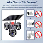 D31 9MP Multi-lens Panoramic Solar Surveillance PTZ Dome Camera, D31 Southeast Asia WiFi, D31 Southeast Asia 4G, D31 European 4G