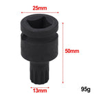 Brake Pad Screw Disassembly Tool Screw Removal Sleeve 14mm Triple Square XZN Socket for Volkswagen / Audi