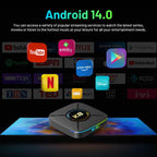 HK1 K8MINI 4K UHD Android 14 Smart TV Box with Remote Control, RK3518 Quad-Core, 2GB+16GB, 2GB+32GB