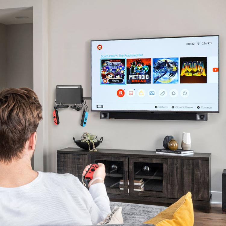 For Nintendo Switch 1 / 2 Acrylic Wall Split Symmetrical Storage Bracket