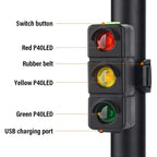 QX-W19 Creative Bicycle Three Color LED Tail Light, Safe Night Riding Warning Light, QX-W19