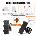 QX-W19 Creative Bicycle Three Color LED Tail Light, Safe Night Riding Warning Light, QX-W19