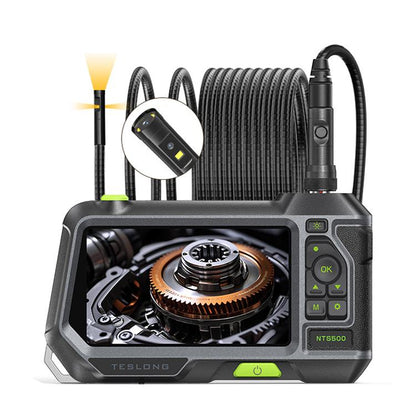 TESLONG NTS500 Industrial Pipeline Endoscope with 5 inch HD Screen, 7.6mm Single Lens / 1m, 3.9mm Lens / 3m, 5.5mm Single Lens / 1m, 7.6mm Single Lens / 5m, 8mm Dual Lens / 1m, 3.9mm Single Lens / 1m, 5.5mm Dual Lens / 1m, 7.6mm Single Lens / 3m       ...