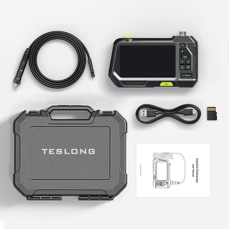 TESLONG NTS500 Industrial Pipeline Endoscope with 5 inch HD Screen, 7.6mm Single Lens / 1m, 3.9mm Lens / 3m, 5.5mm Single Lens / 1m, 7.6mm Single Lens / 5m, 8mm Dual Lens / 1m, 3.9mm Single Lens / 1m, 5.5mm Dual Lens / 1m, 7.6mm Single Lens / 3m       ...