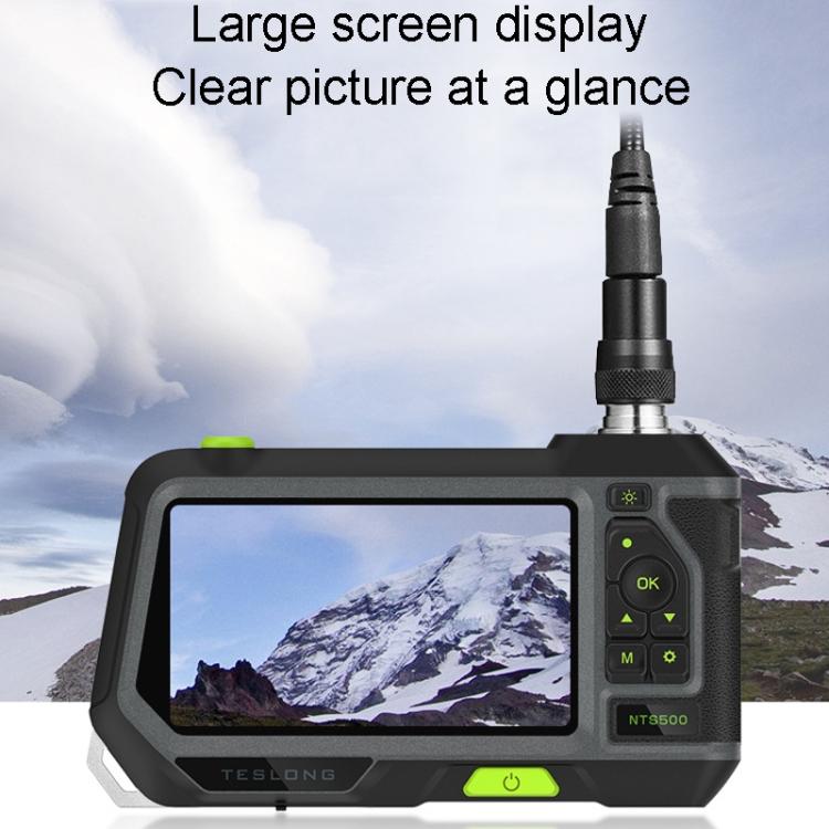 TESLONG NTS500 Industrial Pipeline Endoscope with 5 inch HD Screen, 7.6mm Single Lens / 1m, 3.9mm Lens / 3m, 5.5mm Single Lens / 1m, 7.6mm Single Lens / 5m, 8mm Dual Lens / 1m, 3.9mm Single Lens / 1m, 5.5mm Dual Lens / 1m, 7.6mm Single Lens / 3m       ...