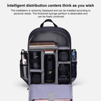 Cwatcun D6 Large II Camera Backpack Outdoor Waterproof Nylon DSLR Photography Bag, 32 x 17 x 41.5cm