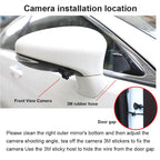 1080P 5 inch HD Display Screen Side Front Blind Spot Camera Image Assistance System Kit, Side Front Blind Spot Camera
