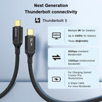 DOONJIEY DJUSB519GR 120Gbps Type-C 16K HD Projection Conversion Cable, DJUSB519GR
