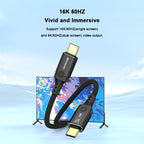 DOONJIEY DJUSB519GR 120Gbps Type-C 16K HD Projection Conversion Cable, DJUSB519GR