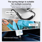 DOONJIEY DJUSB510GR 80Gbps Type-C 16K HD Projection Spring Conversion Cable, DJUSB510GR
