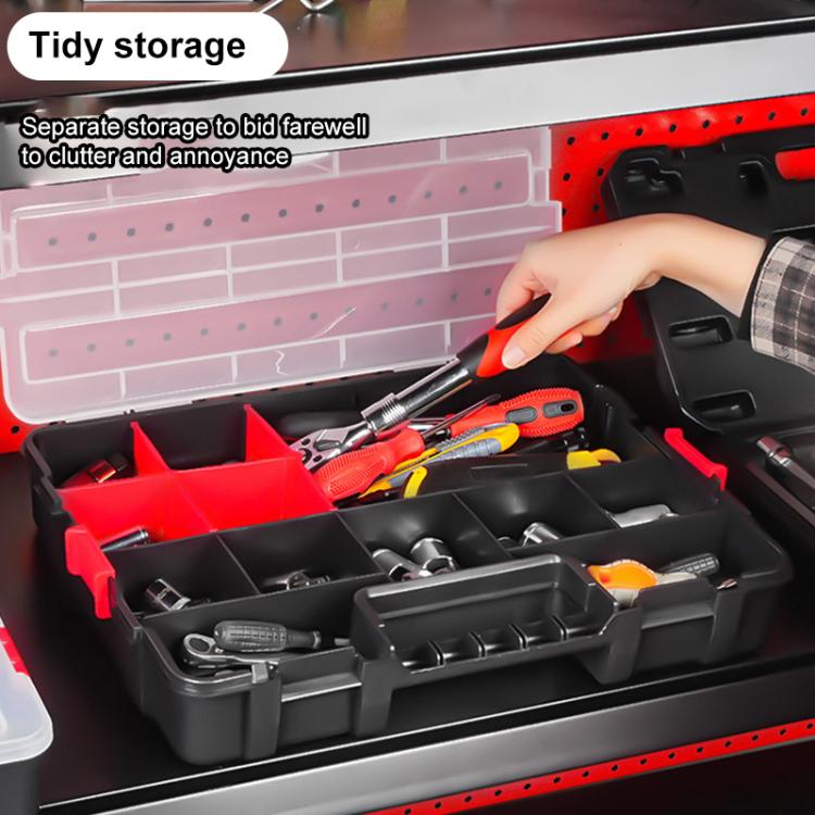 Hardware Parts Portable Multi-functional Compartment Storage Box, 38x29.5xcm