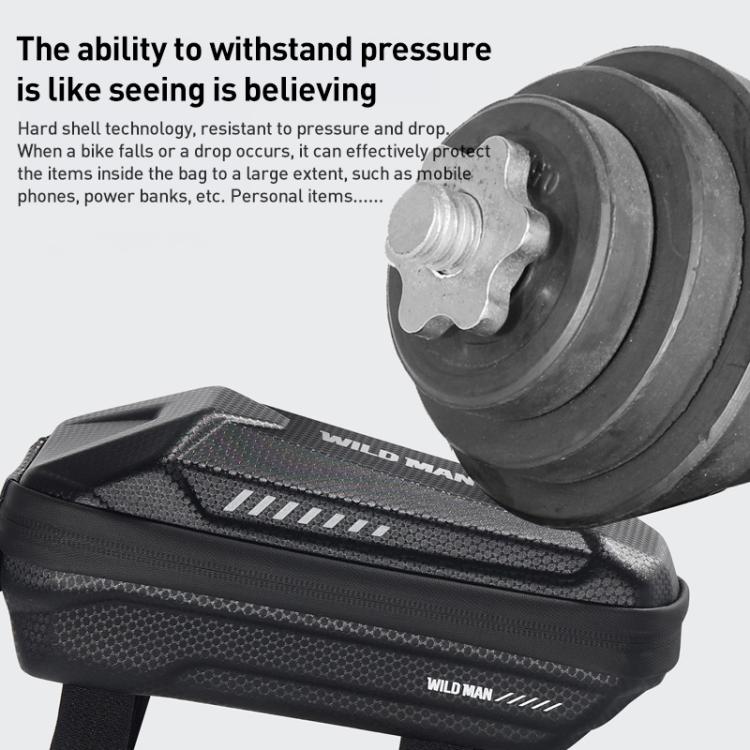 WILD MAN ES5 Basic Mountain Bicycle EVA Hard Shell Bag Bike Front Top Tube Bag, ES5