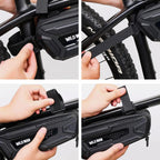 WILD MAN M40 Mountain Bicycle Front Beam Triangle Bag TPU Carbon Fiber Hard Shell Bag Cycling Equipment, M40