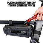 WILD MAN M40 Mountain Bicycle Front Beam Triangle Bag TPU Carbon Fiber Hard Shell Bag Cycling Equipment, M40