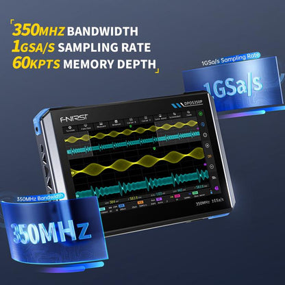 FNIRSI DPOS350P 4 in 1 7 inch IPS HD Touch Screen 350M Tablet Oscilloscope, DPOS350P(US Plug), DPOS350P(EU Plug)
