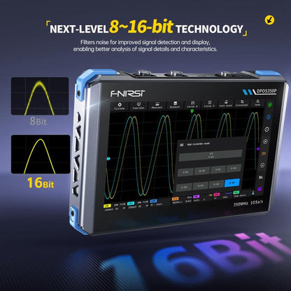 FNIRSI DPOS350P 4 in 1 7 inch IPS HD Touch Screen 350M Tablet Oscilloscope, DPOS350P(US Plug), DPOS350P(EU Plug)