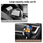 Car Air Vent PU Leather Storage Hanging Bag