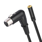 3.5mm Female to XLR Female Elbow Audio Converter Adapter Cable, 3.5mm Female to XLR Female Elbow