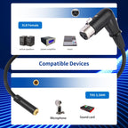 3.5mm Female to XLR Female Elbow Audio Converter Adapter Cable, 3.5mm Female to XLR Female Elbow