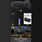FNIRSI NVS-20 Small Portable Outdoor 4K Full Color HD Infrared Night Vision Device, NVS-20