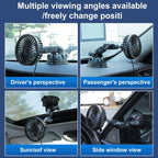 Multifunctional Car Suction Cup Fan 360 Degree Rotation Adjustable Single Head Fan, Short Rod, Long Rod