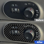 Carbon Fiber Car Headlight Switch Decorative Sticker for SEAT Ibiza 2003-2008, Right Driver, Headlight Switch, Right Driver