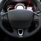 3pcs/Set Carbon Fiber Car Steering Wheel Buttons Decorative Sticker for Renault Fluence 2009-2017 / Megane 2008-2016, Left and Right Driver, Steering Wheel Buttons