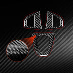 3pcs/Set Carbon Fiber Car Steering Wheel Buttons Decorative Sticker for Renault Fluence 2009-2017 / Megane 2008-2016, Left and Right Driver, Steering Wheel Buttons