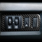Carbon Fiber Car Headlight Button Frame Decorative Sticker for Renault Fluence 2009-2017 / Megane 2008-2016, Left and Right Driver, Headlight Button Frame