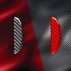Carbon Fiber Car Passenger Seat Storage Box Handle Decorative Sticker for SEAT Leon 2005-2012, Left and Right Driver, Passenger Seat Storage Box Handle