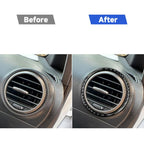 2pcs/Set Carbon Fiber Car AC Two Sides Air Outlet Decorative Sticker for SEAT Leon 2005-2012, Left and Right Driver, AC Two Sides Air Outle