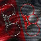 2pcs/Set Carbon Fiber Car Speedometer Surrounded Panel Decorative Sticker for SEAT Leon 2005-2012, Left and Right Driver, Speedometer Surrounded Panel