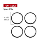 4pcs/Set Carbon Fiber Car Door Horn Ring Decorative Sticker for SEAT Leon 2005-2012, Left and Right Driver, Door Horn Ring