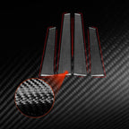 4pcs/Set Carbon Fiber Car B Pillar Decorative Sticker for SEAT Leon 2005-2012, Drop Glue Style, Left and Right Driver, B Pillar