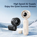 USAMS ZB352 Digital Display Folding Handheld Mini Fan, ZB352 (Black), ZB352 (Beige)