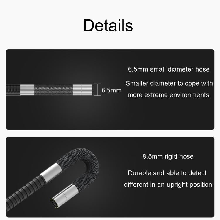 TESLONG TD500 5 Inch HD Large Screen Dual Steering Endoscope Supports Wi-Fi 1.55m Cable Length, 6.5mm Single Lens, 6.5mm Dual Lens, 3.9mm Single Lens