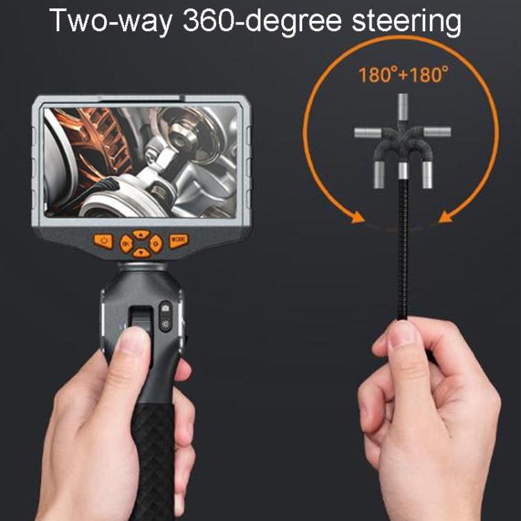 TESLONG TD500 5 Inch HD Large Screen Dual Steering Endoscope Supports Wi-Fi 1.55m Cable Length, 6.5mm Single Lens, 6.5mm Dual Lens, 3.9mm Single Lens