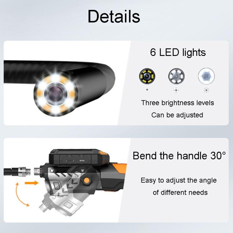 TESLONG NTS300 5 Inch Large Screen Industrial Endoscope Auto Repair Tools, 7.6mm Single Lens / 3m, 7.6mm Single Lens / 5m, 5.5mm Single Lens / 1m, 5.5mm Single Lens / 3m, 3.9mm Single Lens / 1m, 3.9mm Single Lens / 3m, 8mm Dual Lens / 1m               ...
