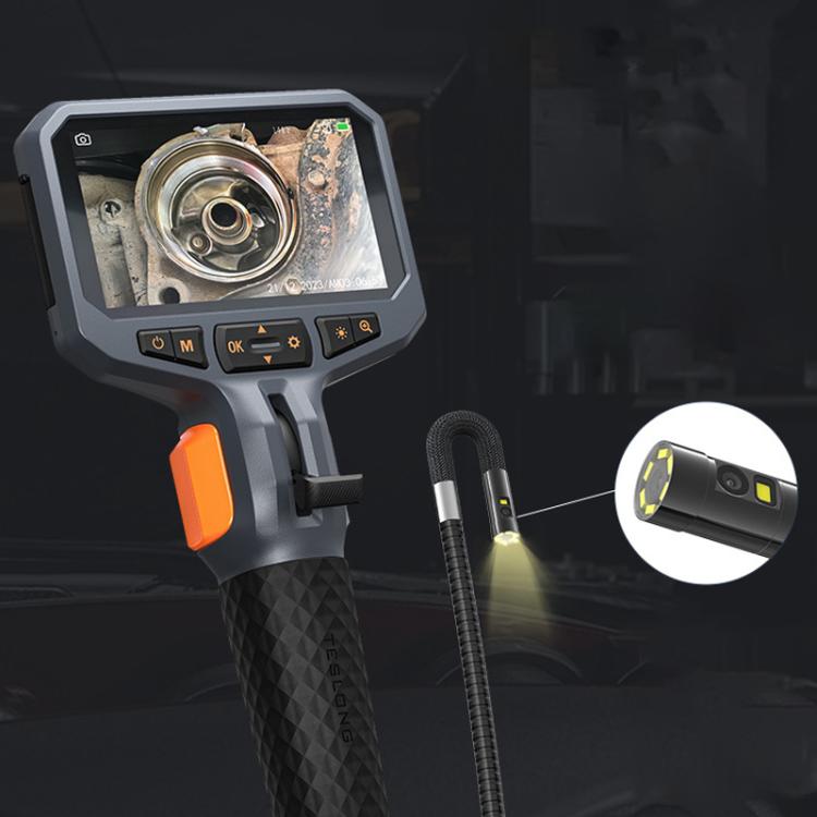 TESLONG TD450S 4.5 Inch Screen 210 Degree Bendable Industrial Endoscope 1.55m Length, 8.5mm Single Lens, 8.5mm Dual Lens