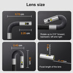 TESLONG TF600 6 Inch Screen 360 Degree Steering Industrial Endoscope Supports Wi-Fi 1.55m Cable Length, 6.5mm Dual Lens